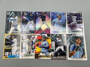 Lot of (10) Julio Rodriguez Baseball Rookie Cards