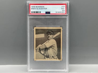 1948 Bowman Enos Slaughter RC #17 PSA VG+ 3.5