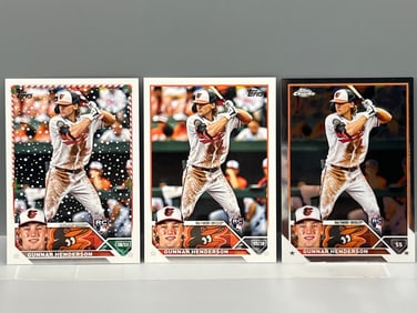 Lot of (3) Gunnar Henderson Baseball Rookie Cards