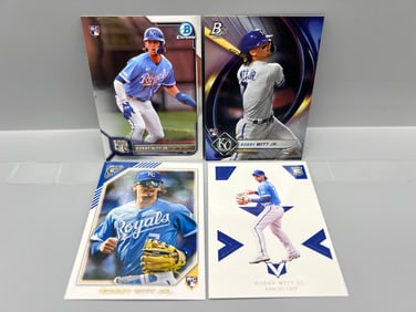 Lot of (4) Bobby Witt Jr. Baseball Rookie Cards