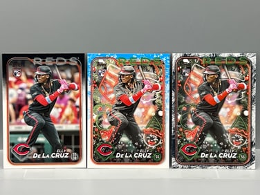 Lot of (3) Elly De La Cruz Baseball Rookie Cards