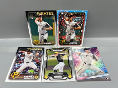 Lot of (5) Paul Skenes Baseball Rookie Cards