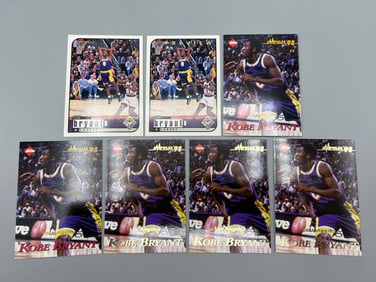 Lot of (7) Kobe Bryant Early Career Cards - Varying Conditions