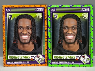 Lot of (2) 2024 Panini Score A Treat Marvin Harrison Jr. RC Parallels