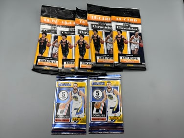Lot of (7) Assorted Modern Basketball Factory Sealed Packs