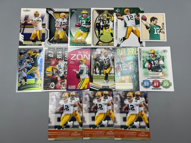 Lot of (15) Aaron Rodgers Football Cards
