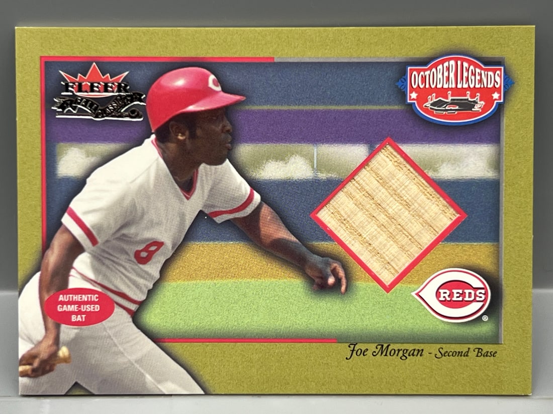 2002 Fleer Greats October Legends Joe Morgan Game Used Bat Relic (1 of 2)