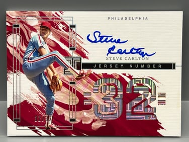 2024 Panini Impeccable Steve Carlton On Card Auto #32/32 - Jersey Number Match!