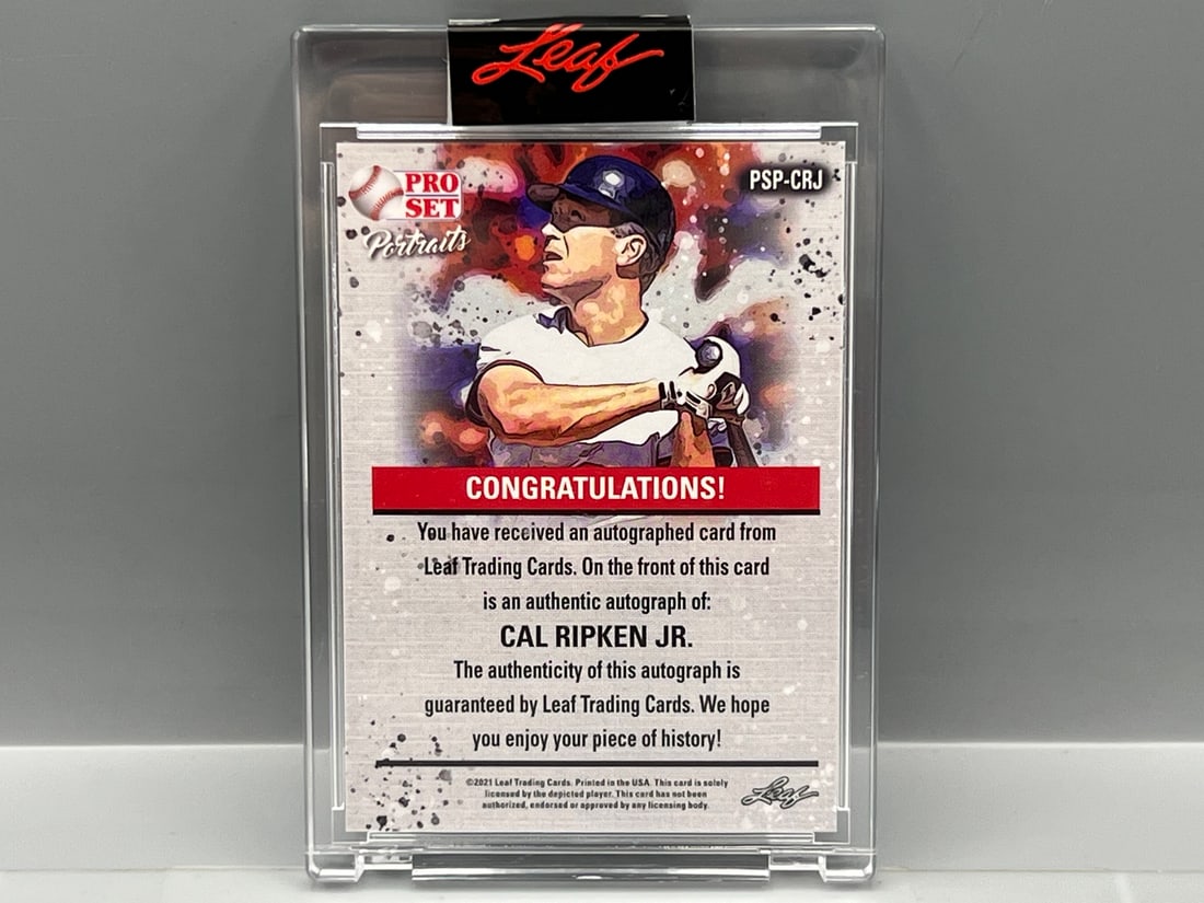 2021 Leaf Pro Set Portraits Cal Ripken Jr. Auto #/20 - Sealed From Leaf (1 of 1)