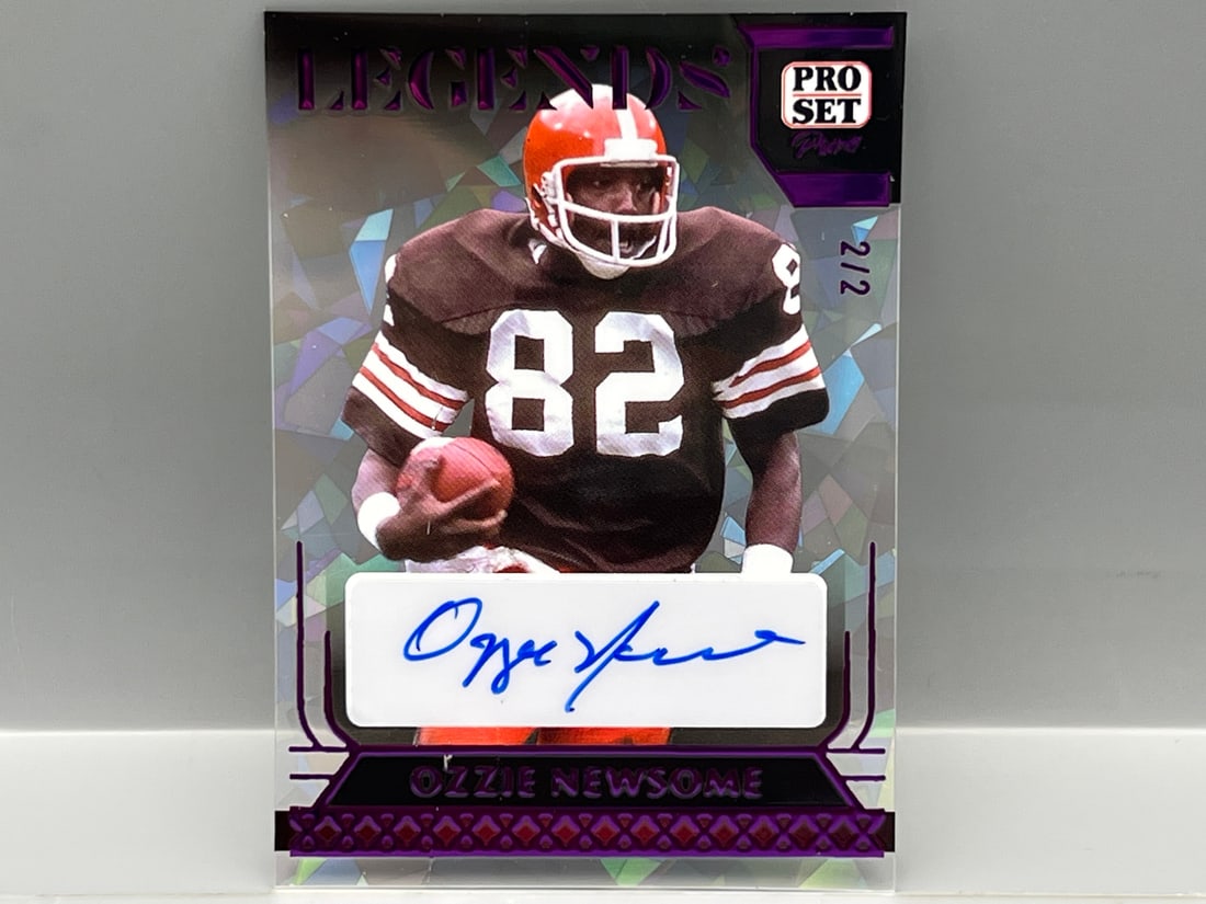 2023 Leaf Pro Set Legends Ozzie Newsome Purple Auto #2/2 (1 of 2)