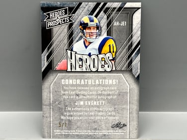 2024 Leaf Heroes & Prospects Jim Everett Heroes Auto #/7