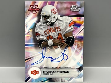 2024 Topps Industry Conference Thurman Thomas Bowman University On Card Auto
