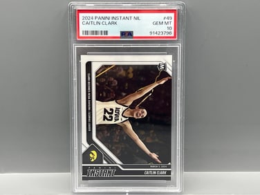 2024 Panini Instant NIL Caitlin Clark RC #49 PSA Gem Mint 10