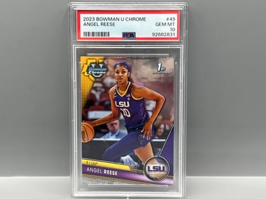 2023 Bowman University Chrome Angel Reese 1st Bowman RC #49 PSA Gem Mint 10