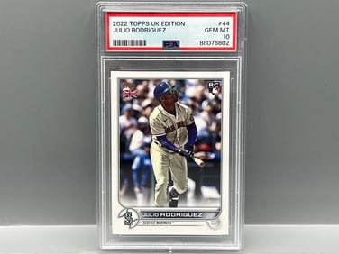 2022 Topps UK Edition Julio Rodriguez RC #44 PSA Gem Mint 10