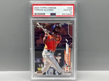 2020 Topps Chrome Yordan Alvarez RC #200 PSA Gem Mint 10