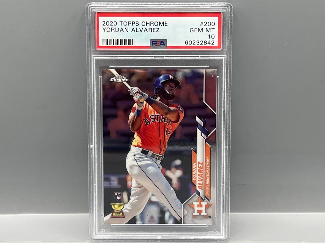 2020 Topps Chrome Yordan Alvarez RC #200 PSA Gem Mint 10: 2020 Topps Chrome Yordan Alvarez RC #200 PSA Gem Mint 10