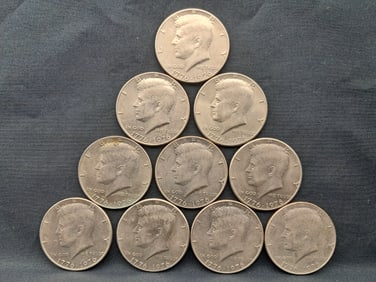 1976 Kennedy Bicentennial Half Dollars Lot of 10