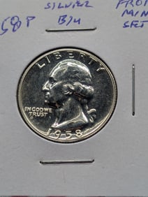 1958-P Washington Quarter, Silver, From Mint Set