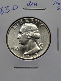 1963-D Washington Quarter, Silver, From Mint Set