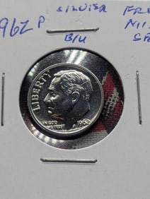 1962-P Roosevelt Dime, Silver, From Mint Set