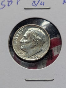 1958-P Roosevelt Dime, Silver, From Mint Set