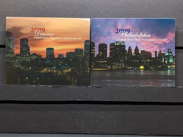 2009 P&D U.S. Mint Uncirculated Coin Sets In OGP w/COA