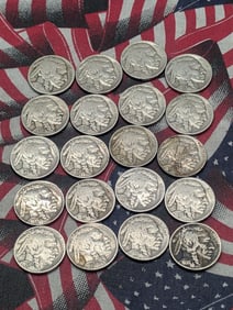20 Buffalo Nickels w/Dates