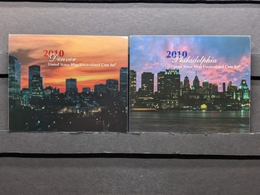 2010 P&D U.S. Mint Uncirculated Coin Sets In OGP w/COA