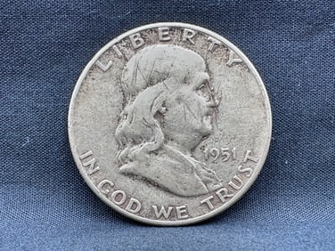 1951 Franklin Silver Half Dollar