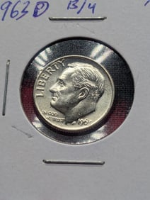 1963-D Roosevelt Dime, Silver, From Mint Set