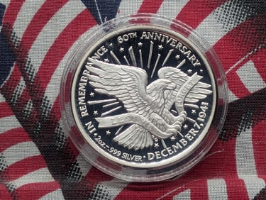 2 Ounce .999 Fine Silver Pearl Harbor Commemorative Proof