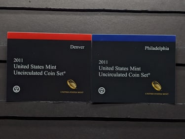 2011 P&D U.S. Mint Uncirculated Coin Sets In OGP w/COA