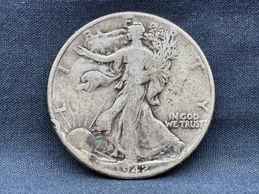 1942 Walking Liberty Silver Half Dollar