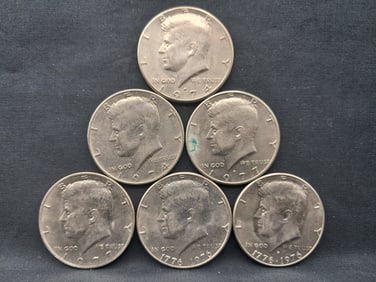 Kennedy Half Dollar Lot of 6 - 1974 P & D, 1977 P & D, 1976 P & D