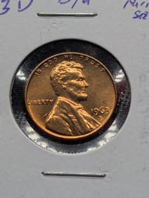 1963-D Lincoln Memorial Cent. From Mint Set