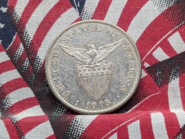 1903-S US Philippines 1 Peso, 90% Silver, 20 Gr.