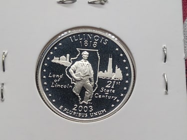 2003-S 90% Silver Proof State Quarter, Illinois (IL)