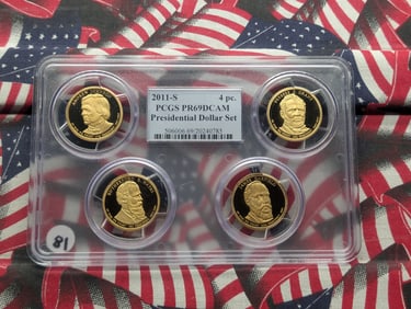 2011-S Presidential Dollar Set, PCGS PR69DCAM