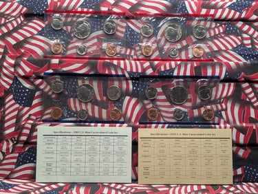 1989 & 1990 P & D Uncirculated US Mint Sets, w/COA, No Envelopes