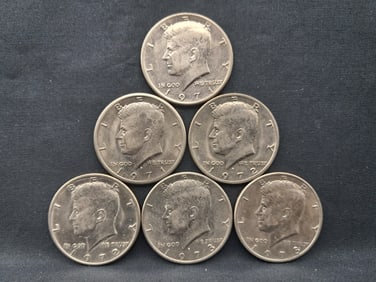 Kennedy Half Dollar Lot of 6 - 1971 P & D, 1972 P & D, 1973 P & D