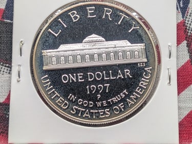 1997-P US Botanical Garden Proof Commemorative 90% Silver Dollar