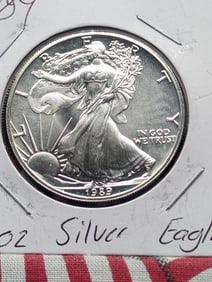 1989 US Silver Eagle .999 Fine Silver One Troy Ounce