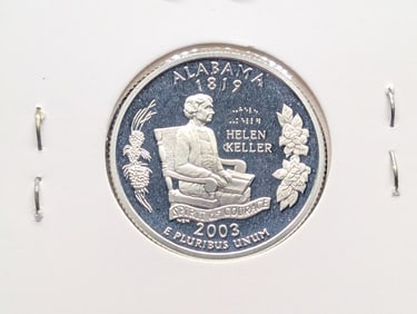 2003-S 90% Silver Proof State Quarter, Alabama (AL)
