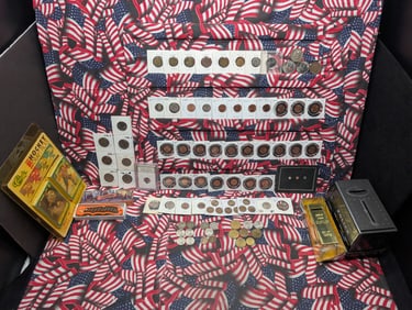 Large Lot of US & Foreign Coins, Tokens, & Novelty Items, Includes Three Silver Three Cent Coins