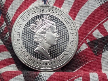 2021 East India Company British Guinea 1.25 oz Silver Proof .999 Fine Silver