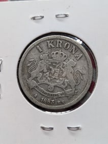 1883 Sweden One Krona