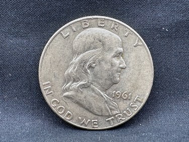 1961-D Franklin Silver Half Dollar