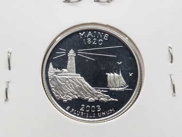 2003-S 90% Silver Proof State Quarter, Maine (ME)