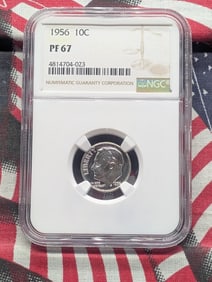1956-P Roosevelt Dime, NGC PF 67